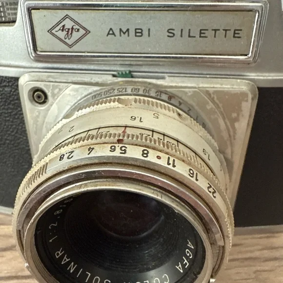 AGFA AMBI SILETTE 35mm Film Rangefinder Camera Lens Leather Case GERMANY UNTESTD Electronics